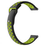 BSTRAP Silicone Sport szíj Samsung Galaxy Watch 42mm, black/green (SXI001C0103)