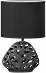 Eurofirany Dakota asztali lámpa matt szövetbúrával Fekete 25x16x40 cm