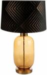 Eurofirany Victoria2 asztali lámpa bársony búrával Fekete/arany 43x69 cm