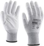 ROCK SAFETY Manusi ESD din poliester din fibra de carbon cu palma imersata in PU, versiune economica, marime: 06, Gri, Rock Safety Zebra-Eco ZEBRA-ECO/06