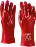 ROCK SAFETY Manusi rezistente la substante chimice imersate in PVC, marime: 45, Rosu, Rock Safety 6035/45