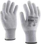 ROCK SAFETY Manusi ESD din poliester cu fibra de carbon, neimersate, versiune economica, marime: 07, Gri, Rock Safety Zebra-2-Eco ZEBRA-2-ECO/07