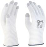 ROCK SAFETY Manusi ESD din poliester cu dungi de carbon, neimersata , marime: 10, Gri, Rock Safety Carbon-St-2 CARBON-ST-2/10