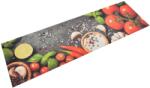 vidaXL mosható zöldségmintás bársony konyhai szőnyeg 45x150 cm (136537)