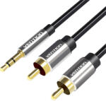  Cable Audio 2xRCA to 3.5mm Vention BCFBD 0.5m (black) (BCFBD)