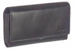 LA SCALA 19 cm hosszú fekete bőr brifkó, pincér pénztárca La Scala (LMT-02 black)