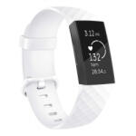 BSTRAP Silicone Diamond (Small) szíj Fitbit Charge 3 / 4, white (SFI008C02)