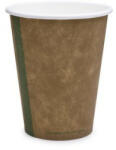 Vegware Lebomló teás pohár, papír és PLA, 3, 4 dl, barna | 50 db/csomag