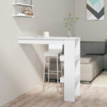 vidaXL magasfényű fehér fatermék fali bárasztal 102 x 45 x 103, 5cm (811787) - balena