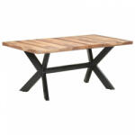 vidaXL tömör fa étkezőasztal mézszínű felülettel 180 x 90 x 75 cm (321548) - balena