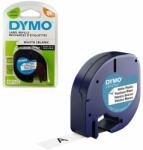 DYMO Etichete originale plastic alb 12mm x 4m DYMO LetraTag 91221 91201 S0721560 (91221)