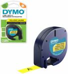 DYMO Etichete originale plastic galben 12mm x 4m DYMO LetraTag 91202 S0721620 (91202)