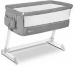 Lionelo - Patut co-sleeper Theo 2 in 1, Cu setare unghiulara, Reglabil in 5 pozitii pe inaltime, Conform cu standardele europeane de securitate EN1130 si EN16890, Grey (LO-THEO_Grey)