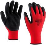 ROCK SAFETY Manusi de asamblare din poliester cu palma imersata in latex, marime: 07, Rosu, Rock Safety Fireant FIREANT/07