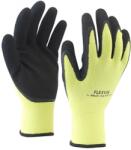 ROCK SAFETY Manusi de asamblare din poliester cu palma imersata in spuma de latex, marime: 10, Galben, Rock Safety Flexvis FLEXVIS/10