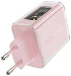 ACEFAST A45 hálózati töltő, 2x USB-C, 1xUSB-A, 65 W PD (rózsaszín)