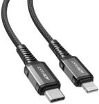 ACEFAST USB / USB-C / Lightning kábel (fekete)