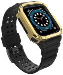 Hurtel Védőszíj tokkal Apple Watch 7 / SE (45/44 / 42 mm) tok, páncélozott óraburkolat, fekete