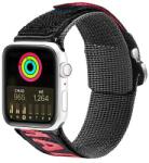 Dux Ducis szíj (kültéri változat) Apple Watch Ultra, SE, 8, 7, 6, 5, 4, 3, 2, 1 (49, 45, 44, 42 mm) nylon pántos karkötőhöz, fekete és piros