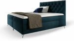 Wilsondo GULIETTE ágyneműtartós kárpitozott boxspring ágy matracokkal - sötétkék Méret: 200x200