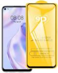  Temp-glass6312738048 Huawei P40 lite 5G 9D-teljes (teljes felület ragasztó) teljes lefedettséget biztosító karcálló, ütésálló kijelzővédő üvegfólia kerettel, tempered glass, törlőkendővel (Temp-glass6