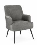 Bizzotto Fotoliu otel negru textil gri inchis Ernestine 60x67x79 cm (0748301)