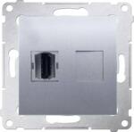 KONTAKT-SIMON Priza HDMI Simon 54 argintiu mat (DGHDMI. 01 / 43) (WMDH-0XXXX1-043)