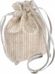 4U Cavaldi O geantă mică, din paie, cu o curea lungă, perfectă pentru vara Cavaldi Nu se aplică (BAG-LB-02 SILVER Rov) Geanta sport