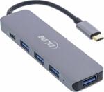 InLine HUB USB InLine InLine® USB 3.2 Type-C Multi Hub (4x USB-A 5Gb/s + USB Type-C (Date/PD 87W), OTG, carcasă din aluminiu (33271L)