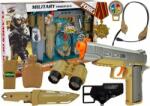 Lean Sport Set militar Lean Sport cu accesorii Pistol Cuțit Binoclu Căști Fluier Walkie Talkie