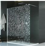 SanSwiss Paravan dus Walk-in SanSwiss Easy Signs STR4P 140 x H200 cm, profil slefuit lucios, sticla securizata 8mm