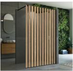 SanSwiss Paravan dus Walk-in SanSwiss Easy JAPAN STR4P1400682, profil negru mat, sticla securizata 8mm