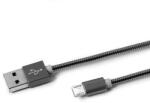 Celly Cablu de date Celly USBMICROSNAKEDS, USB-A - MicroUSB, 12W/2.4A, 1m (Gri) (USBMICROSNAKEDS)