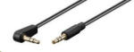 PremiumCord kábel Jack 3, 5mm - 3, 5mm csatlakozó 90° M/M 0, 5m (kjackmm05-90)