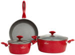 BOHMANN Set cratite din aluminiu forjat Bohmann, 5 piese, marmorat interior-exterior (BH 7355)