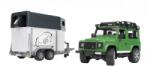 BRUDER Bruder Land Rover Defender модел с ремарке за кон, с кон (02592)