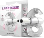 LATETOBED Horizon Vibrating Penis Ring with Rabbit Clear Inel pentru penis