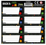 DERFORM BackUp 8 db-os füzetcímke - PacMan - kétféle