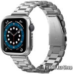 SPIGEN Apple Watch Series 4, 5, 6, SE 44mm, Spigen Thin Fit okosóra műanyag védőtok, Keret, Ezüst (ACS02957)