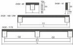  GRAF2 gombfogantyú 60 mm csiszolt sötét (0430060L291)