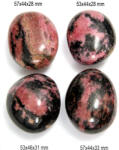 Palm Stone Rodonit Mineral Natural - 53-57 x 44-46 x 28-33 mm - ( XXL ) - 1 Buc