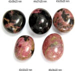 Palm Stone Rodonit Mineral Natural - 42-46 x 32-38 x 20-29 mm - ( XXL ) - 1 Buc