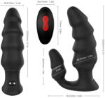 Passion Labs Vibrator Dublu Flint, Remote Control, 9 Moduri Vibratii, USB, Negru, 12.9 cm, Passion Labs