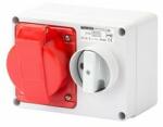 Gewiss Ipari dugalj ráépíthető 3P+N+E mechanikai reteszelés 32A IP44 380-415V(50+60Hz) piros IB GEWISS - GW66020 (GW66020)