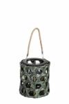 Bizzotto Set 4 felinare lemn verde Esagono 18x20 cm (0140792)