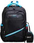 DACO Ghiozdan scoala DACO GH384, 38 cm, Negru/Albastru (GH384)