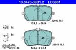 ATE set placute frana, frana disc ATE Ceramic 13.0470-3881.2 (13.0470-3881.2)
