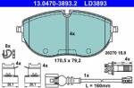 ATE set placute frana, frana disc ATE Ceramic 13.0470-3893.2 (13.0470-3893.2)
