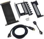 CABLEMOD Универсален брекет и кабел за вертикален монтаж за видео карта CableMod PCIe x16, 1x DisplayPort, 1x HDMI кабел (CM-VPB-HDK-R)