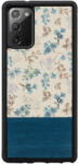 Man&Wood Husa MAN&WOOD case for Galaxy Note 20 blue flower black (T-MLX44322) - vexio